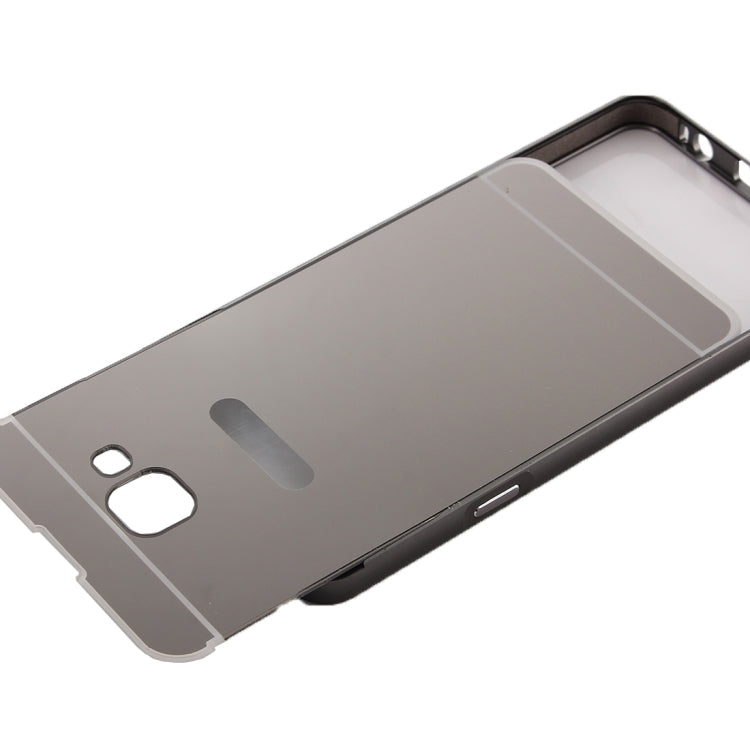Fashionable Electroplating PC Push Pull Back Shell Cover + Metal Bumper Frame for Galaxy A9 / A900