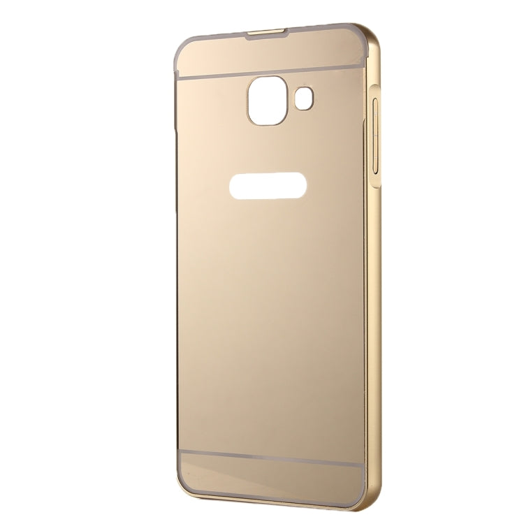 Fashionable Electroplating PC Push Pull Back Shell Cover + Metal Bumper Frame for Galaxy A9 / A900