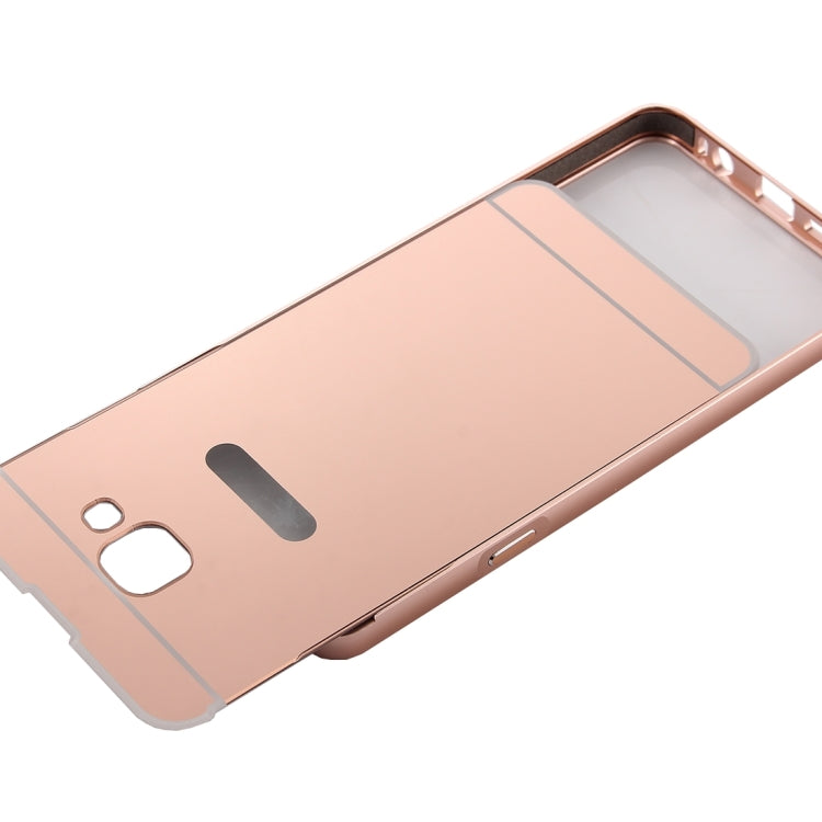 Fashionable Electroplating PC Push Pull Back Shell Cover + Metal Bumper Frame for Galaxy A9 / A900