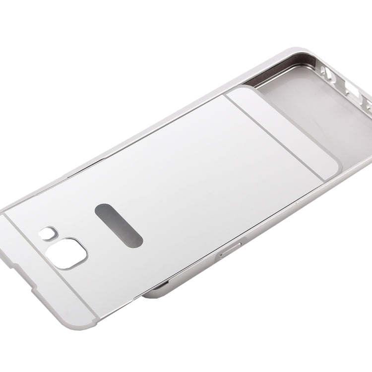 Fashionable Electroplating PC Push Pull Back Shell Cover + Metal Bumper Frame for Galaxy A9 / A900