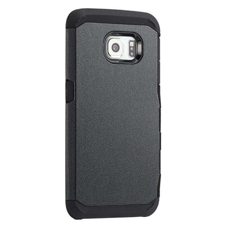 For Galaxy S6 Edge / G925 Litchi Texture Horizontal Flip Smart Case with Call Display ID