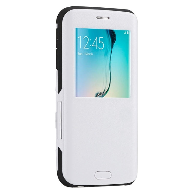For Galaxy S6 Edge / G925 Litchi Texture Horizontal Flip Smart Case with Call Display ID
