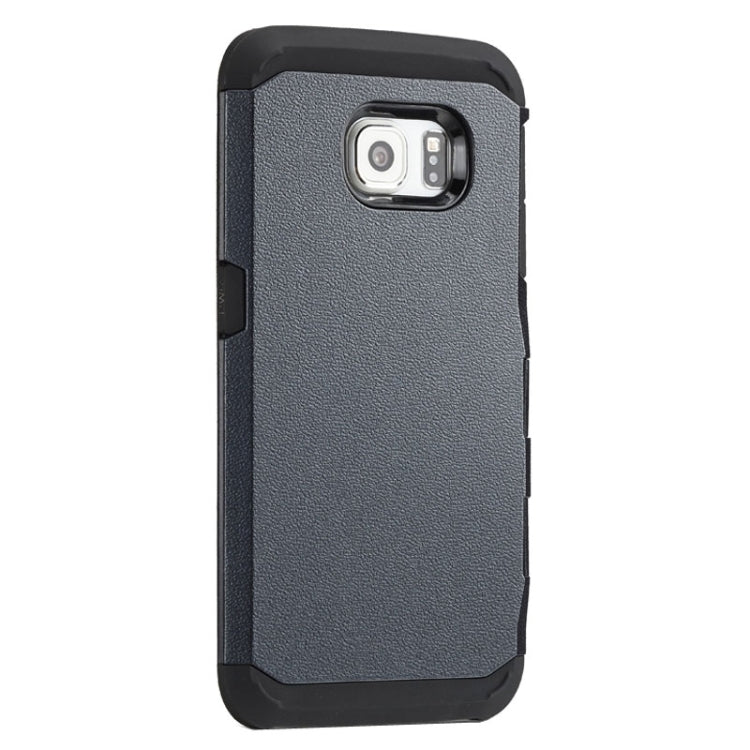 For Galaxy S6 Edge / G925 Litchi Texture Horizontal Flip Smart Case with Call Display ID