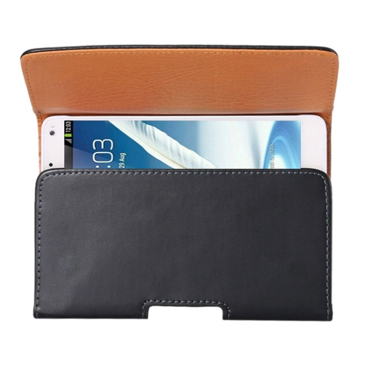 Crazy Horse Texture Vertical Flip Leather Case / Waist Bag with Back Splint for Galaxy Note II / N7100