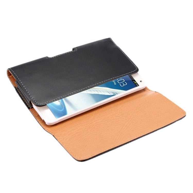 Crazy Horse Texture Vertical Flip Leather Case / Waist Bag with Back Splint for Galaxy Note II / N7100