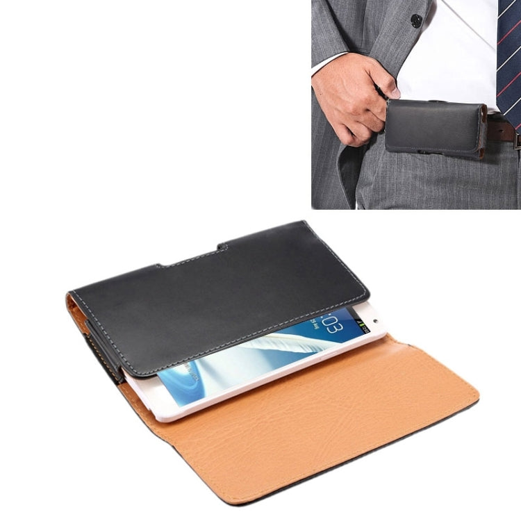 Crazy Horse Texture Vertical Flip Leather Case / Waist Bag with Back Splint for Galaxy Note II / N7100