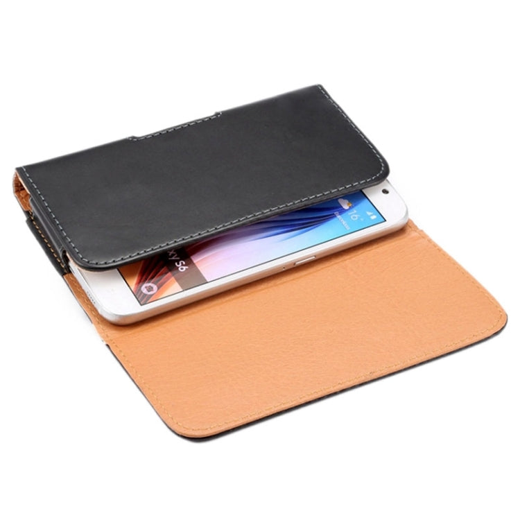 For iPhone X & Galaxy S6 / G920 Crazy Horse Texture Vertical Flip Leather Case / Waist Bag with Back Splint