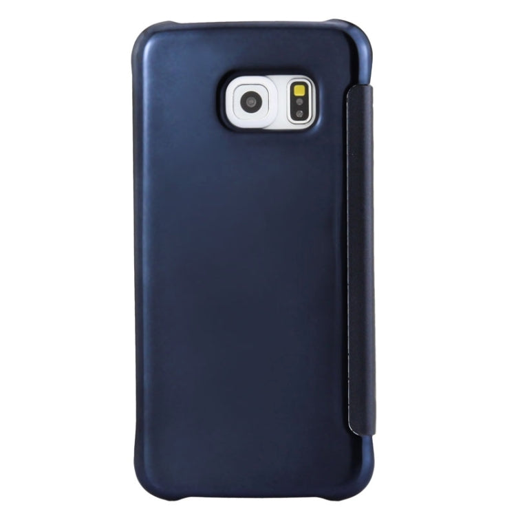 For Galaxy S6 edge / G925 Horizontal Flip Solid Color Plating Mirror Leather Case