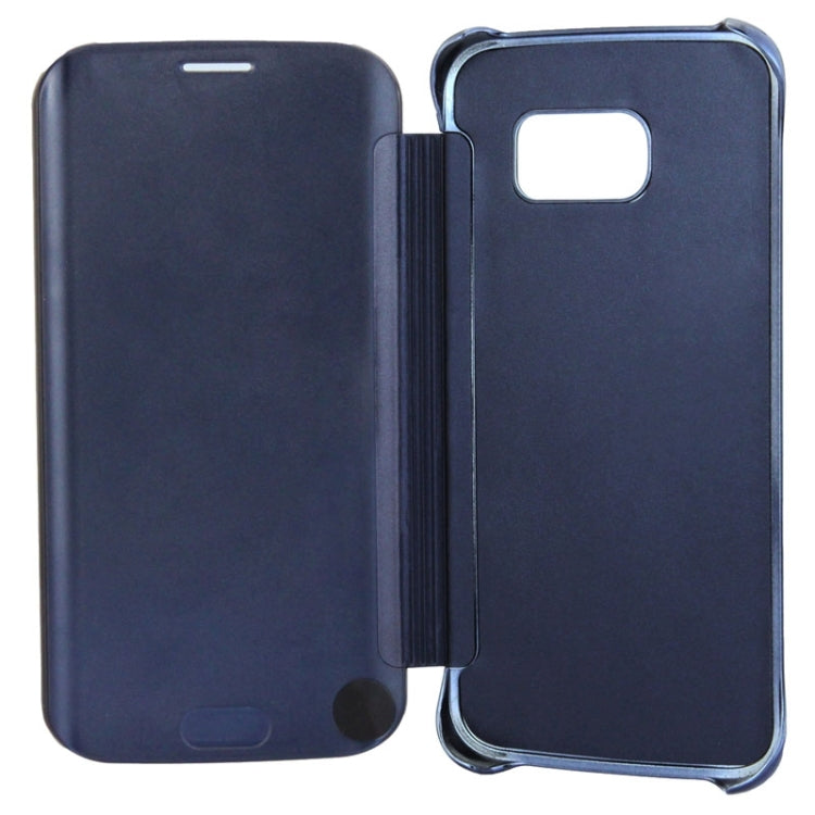 For Galaxy S6 edge / G925 Horizontal Flip Solid Color Plating Mirror Leather Case