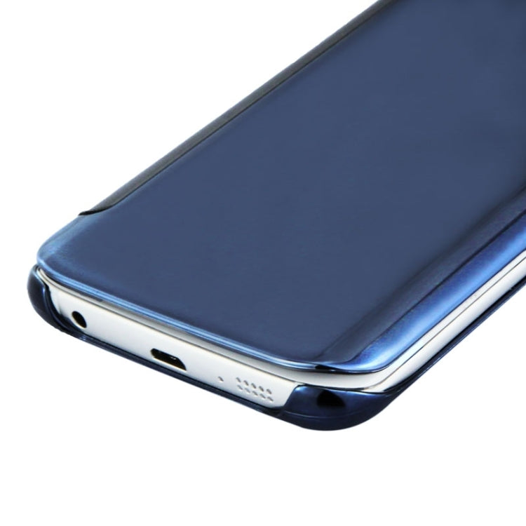 For Galaxy S6 edge / G925 Horizontal Flip Solid Color Plating Mirror Leather Case