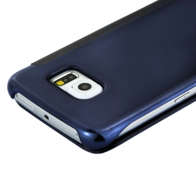 For Galaxy S6 edge / G925 Horizontal Flip Solid Color Plating Mirror Leather Case
