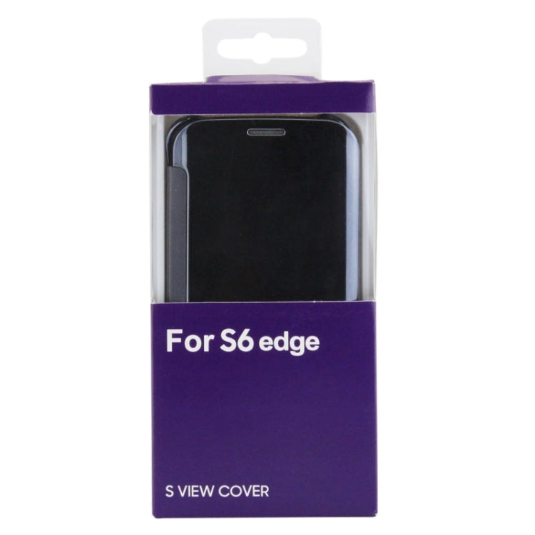 For Galaxy S6 edge / G925 Horizontal Flip Solid Color Plating Mirror Leather Case