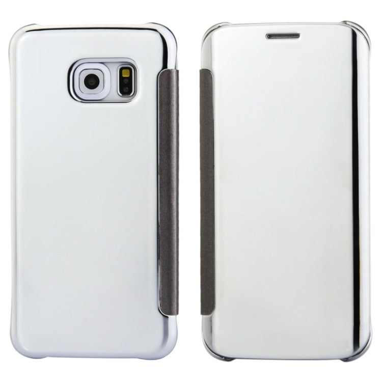 For Galaxy S6 edge / G925 Horizontal Flip Solid Color Plating Mirror Leather Case