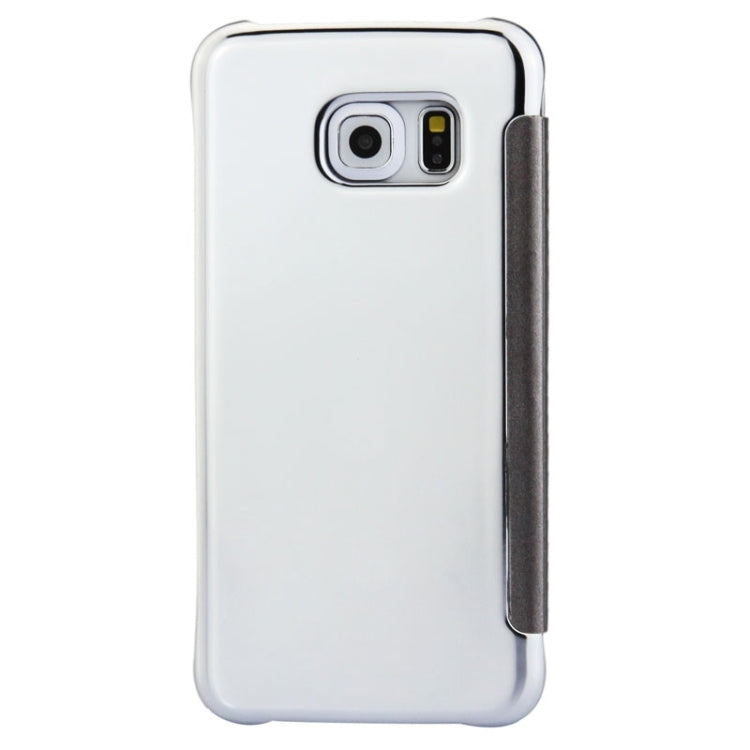 For Galaxy S6 edge / G925 Horizontal Flip Solid Color Plating Mirror Leather Case