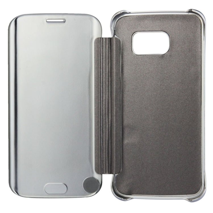 For Galaxy S6 edge / G925 Horizontal Flip Solid Color Plating Mirror Leather Case