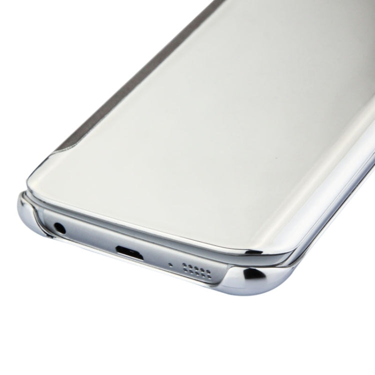 For Galaxy S6 edge / G925 Horizontal Flip Solid Color Plating Mirror Leather Case