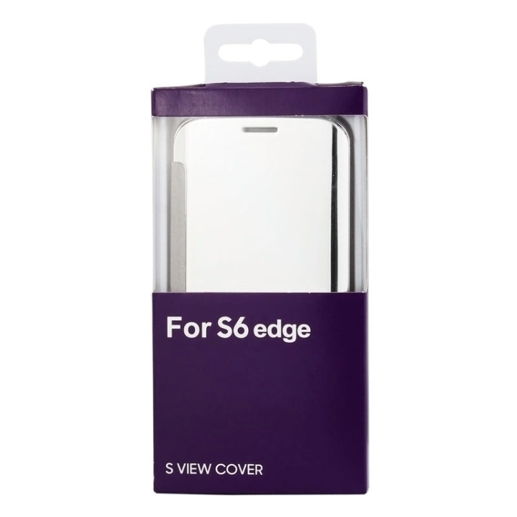 For Galaxy S6 edge / G925 Horizontal Flip Solid Color Plating Mirror Leather Case