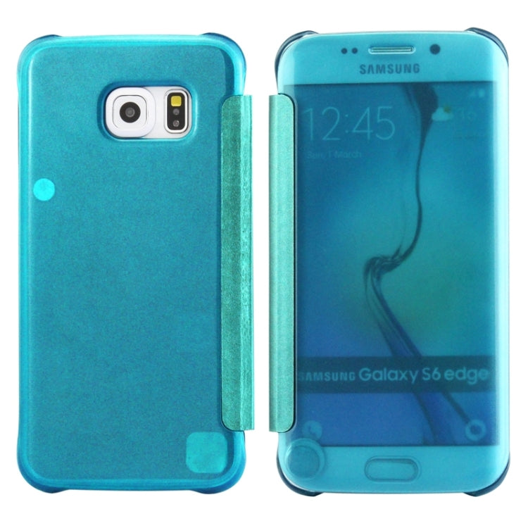 For Galaxy S6 edge / G925 Horizontal Flip Clear Color Protective Case