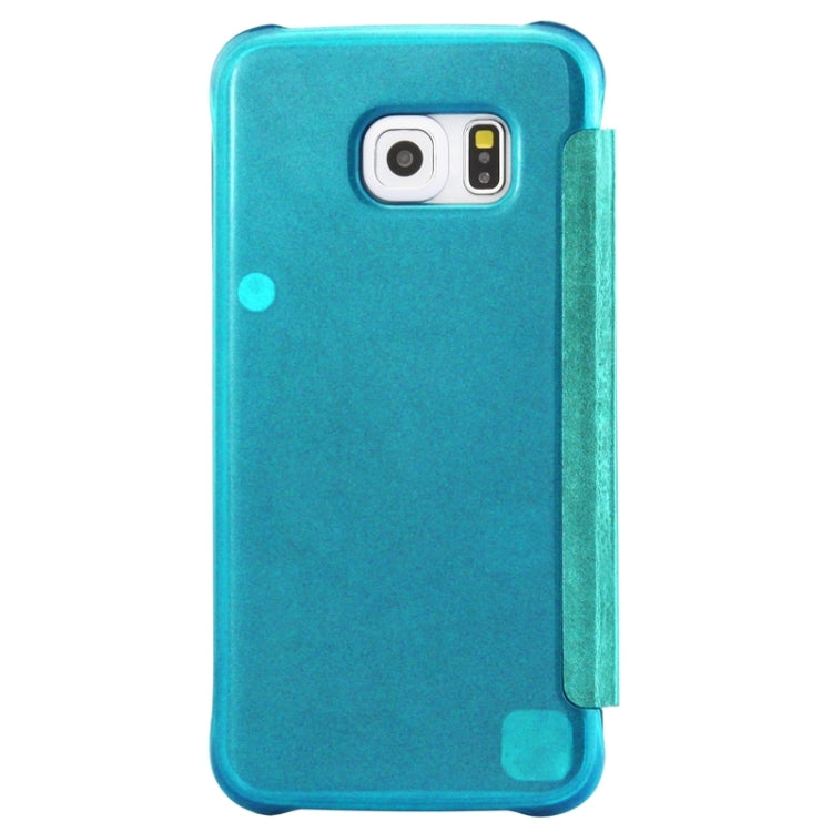 For Galaxy S6 edge / G925 Horizontal Flip Clear Color Protective Case
