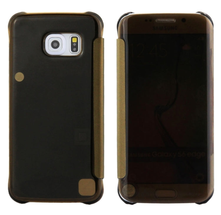 For Galaxy S6 edge / G925 Horizontal Flip Clear Color Protective Case