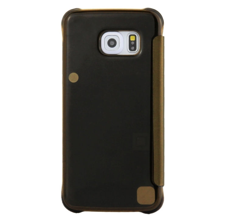 For Galaxy S6 edge / G925 Horizontal Flip Clear Color Protective Case