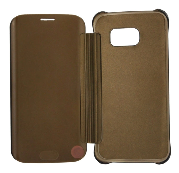 For Galaxy S6 edge / G925 Horizontal Flip Clear Color Protective Case