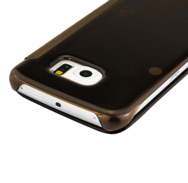 For Galaxy S6 edge / G925 Horizontal Flip Clear Color Protective Case