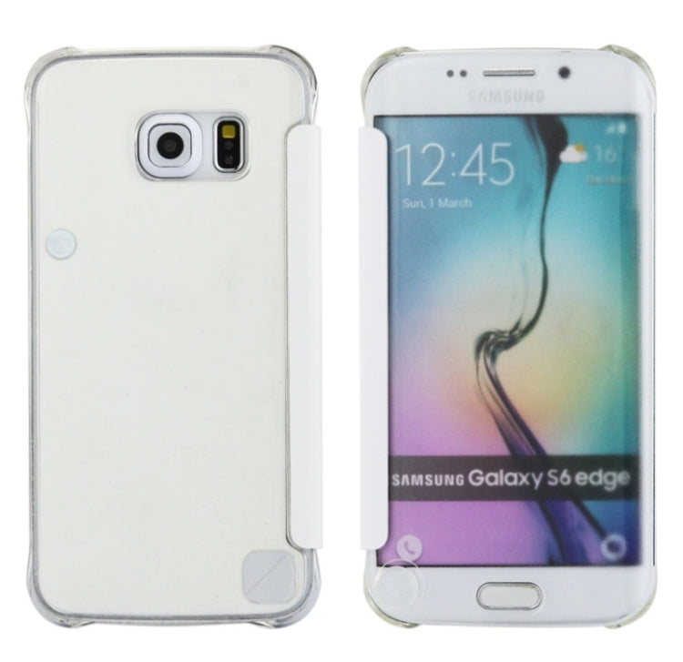For Galaxy S6 edge / G925 Horizontal Flip Clear Color Protective Case