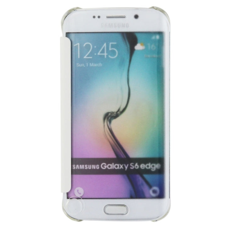 For Galaxy S6 edge / G925 Horizontal Flip Clear Color Protective Case