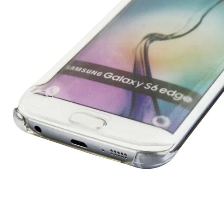 For Galaxy S6 edge / G925 Horizontal Flip Clear Color Protective Case