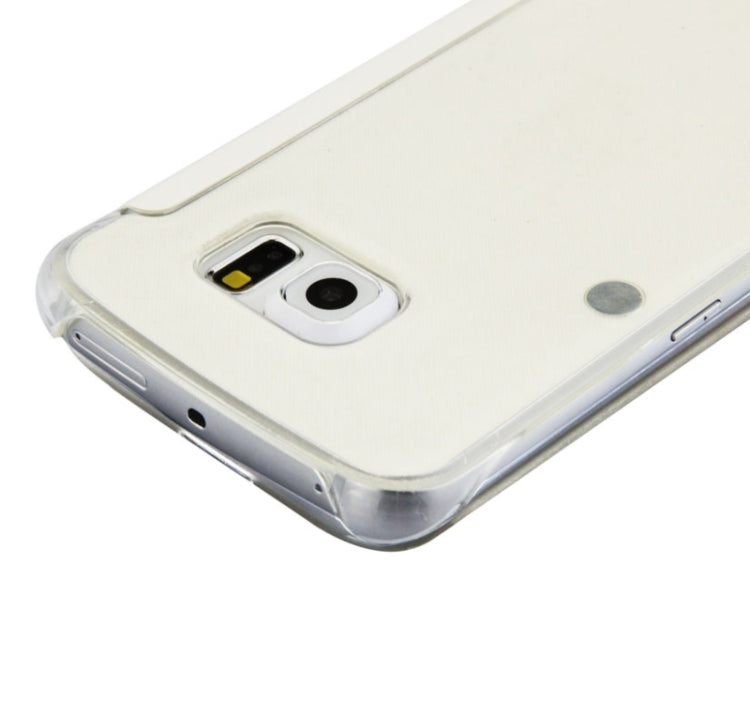 For Galaxy S6 edge / G925 Horizontal Flip Clear Color Protective Case