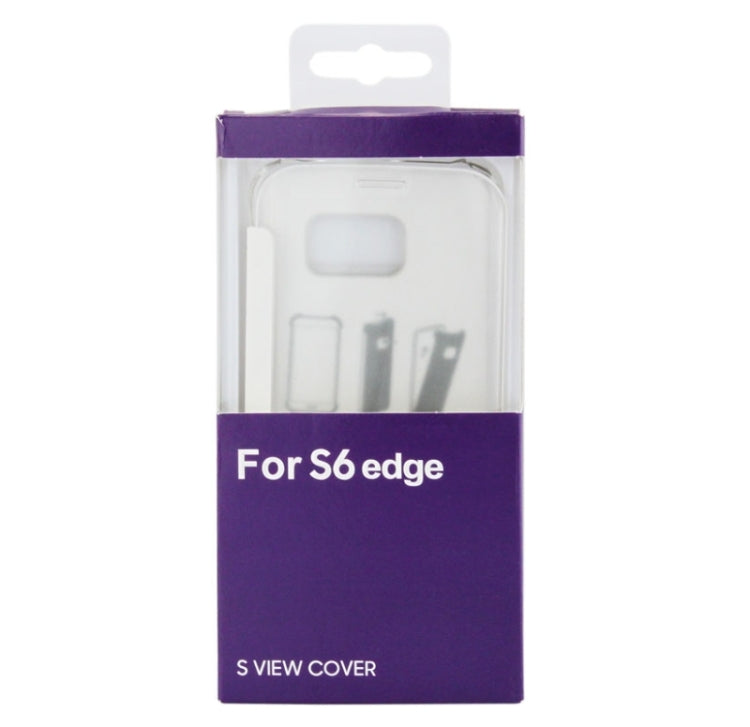 For Galaxy S6 edge / G925 Horizontal Flip Clear Color Protective Case