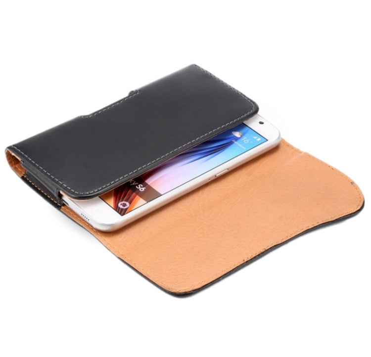 For iPhone X & Galaxy S7 / G935 & S6 / G920 Crazy Horse Texture Vertical Flip Leather Case / Waist Bag with Back Splint and Arch Design