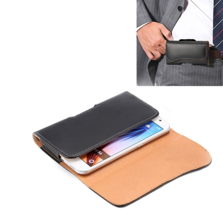 For iPhone X & Galaxy S7 / G935 & S6 / G920 Crazy Horse Texture Vertical Flip Leather Case / Waist Bag with Back Splint and Arch Design