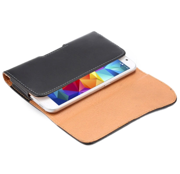Crazy Horse Texture Vertical Flip Leather Case / Waist Bag with Back Splint and Arch Design for iPhone X & Galaxy S5 / G900