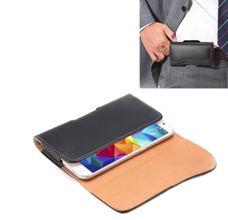 Crazy Horse Texture Vertical Flip Leather Case / Waist Bag with Back Splint and Arch Design for iPhone X & Galaxy S5 / G900