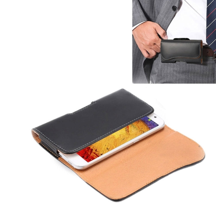 Crazy Horse Texture Vertical Flip Leather Case / Waist Bag with Back Splint and Arch Design for Galaxy Note 3 / N900