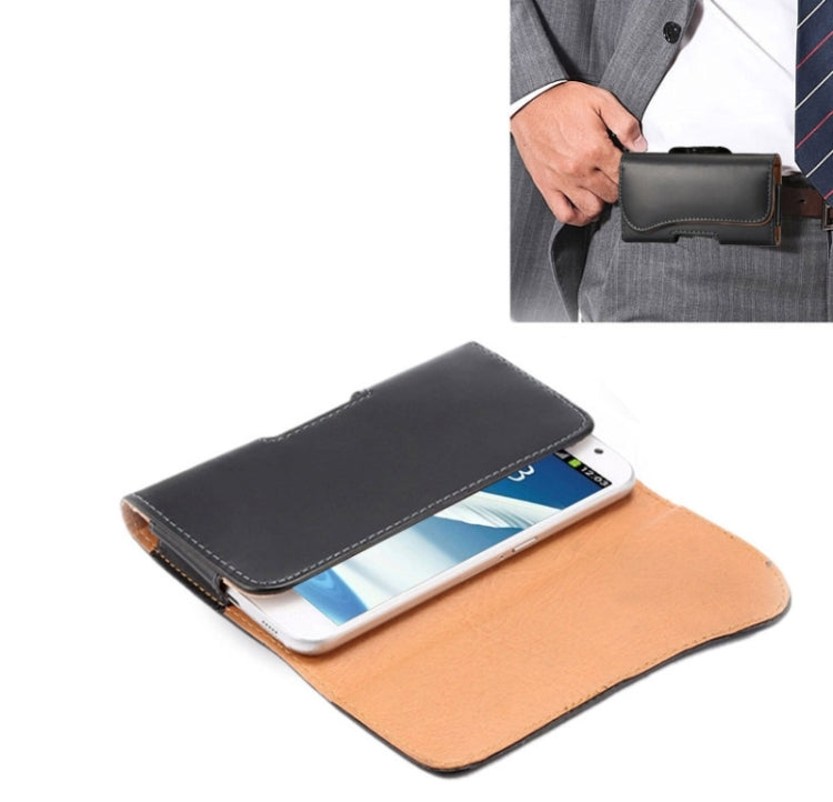 Crazy Horse Texture Vertical Flip Leather Case / Waist Bag with Back Splint and Arch Design for Galaxy Note II / N7100