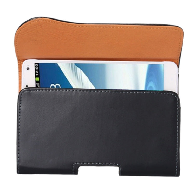 Crazy Horse Texture Vertical Flip Leather Case / Waist Bag with Back Splint and Arch Design for Galaxy Note II / N7100