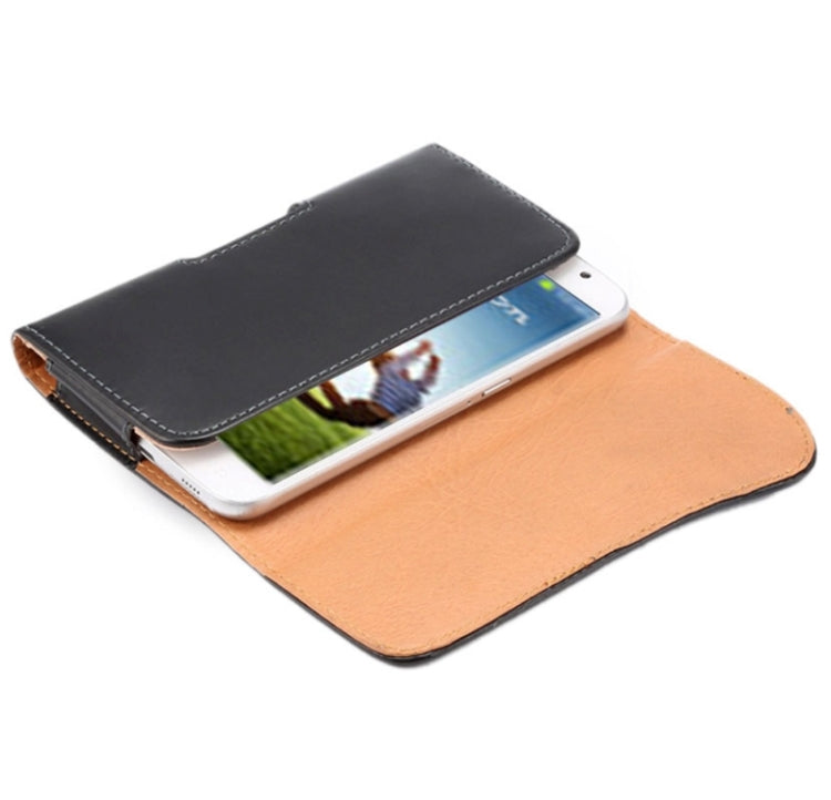 Crazy Horse Texture Vertical Flip Leather Case / Waist Bag with Back Splint and Arch Design for Galaxy S4 / i9500