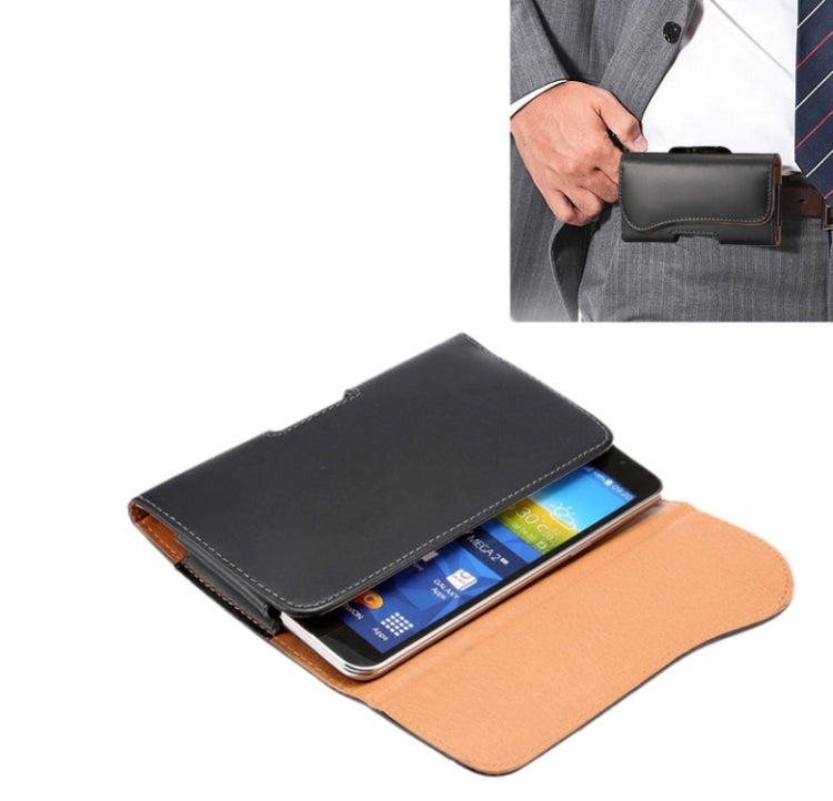 6.3 Inch Crazy Horse Texture Vertical Flip Leather Case / Waist Bag and Arch Design with Back Splint for Galaxy Mega 6.3 /  Mega 2 / G750F