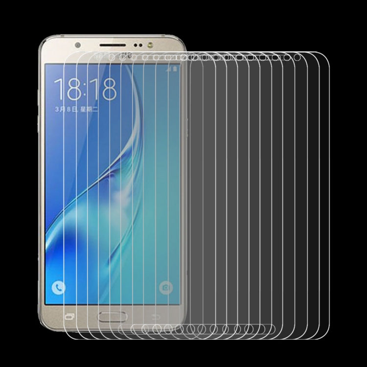50 PCS HAWEEL 0.26mm 9H+ Surface Hardness 2.5D Explosion-proof Tempered Glass Film for Galaxy J7 / J700