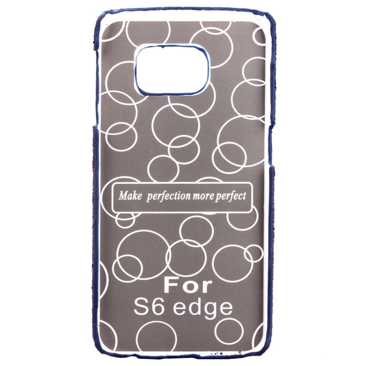 For Galaxy S6 Edge / G925 Ultra-Thin Shimmering Powder Pattern Paste Skin Protective Case