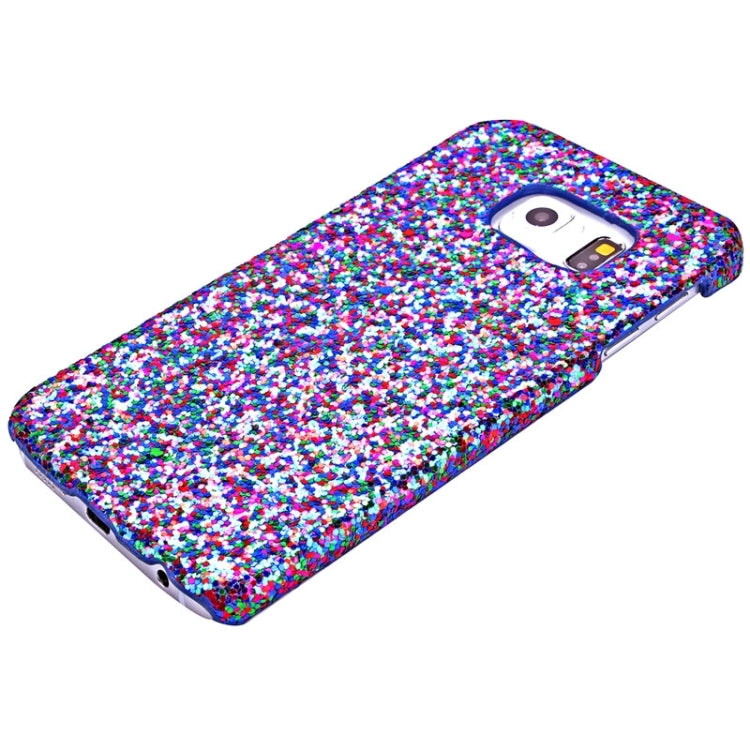 For Galaxy S6 Edge / G925 Ultra-Thin Shimmering Powder Pattern Paste Skin Protective Case