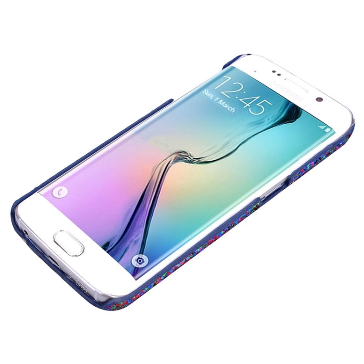 For Galaxy S6 Edge / G925 Ultra-Thin Shimmering Powder Pattern Paste Skin Protective Case