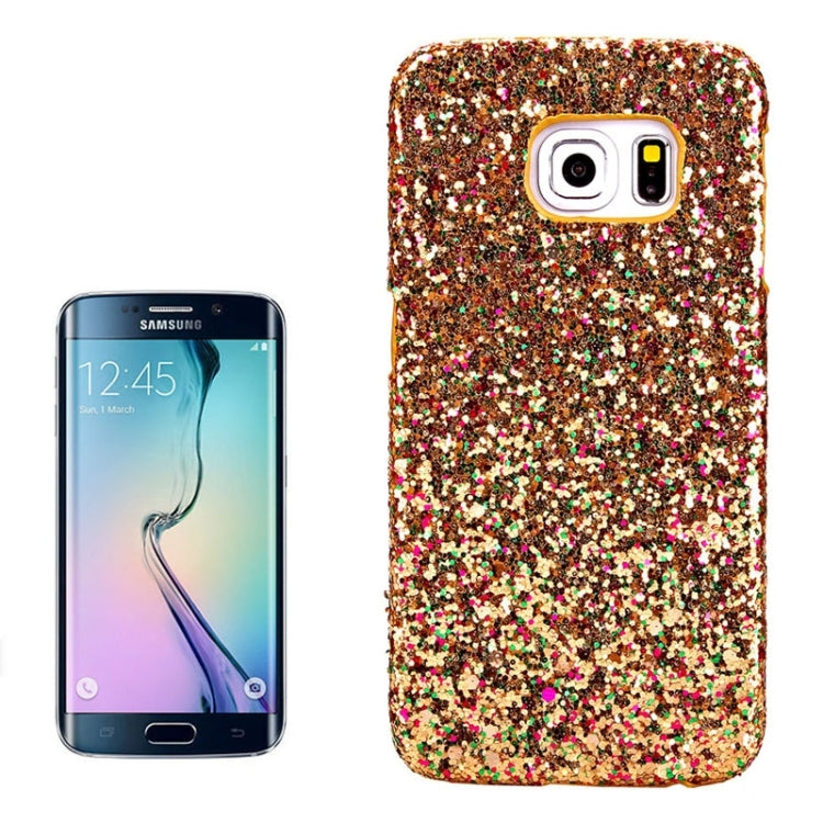 For Galaxy S6 Edge / G925 Ultra-Thin Shimmering Powder Pattern Paste Skin Protective Case