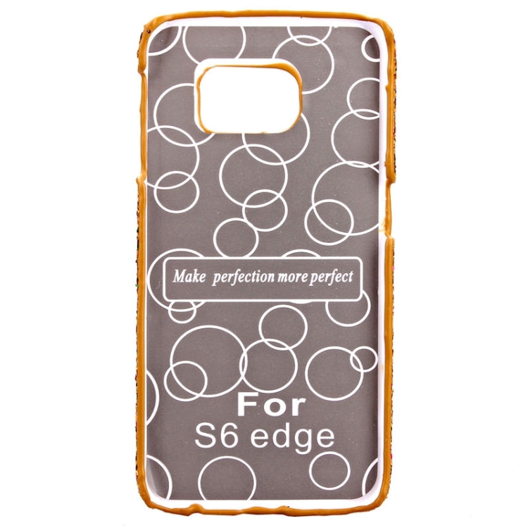 For Galaxy S6 Edge / G925 Ultra-Thin Shimmering Powder Pattern Paste Skin Protective Case
