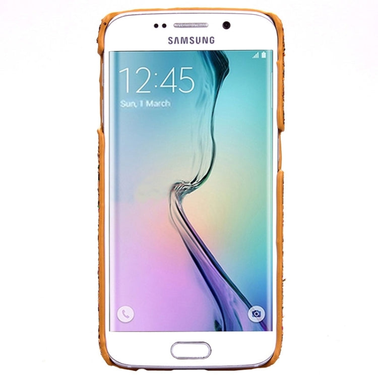 For Galaxy S6 Edge / G925 Ultra-Thin Shimmering Powder Pattern Paste Skin Protective Case