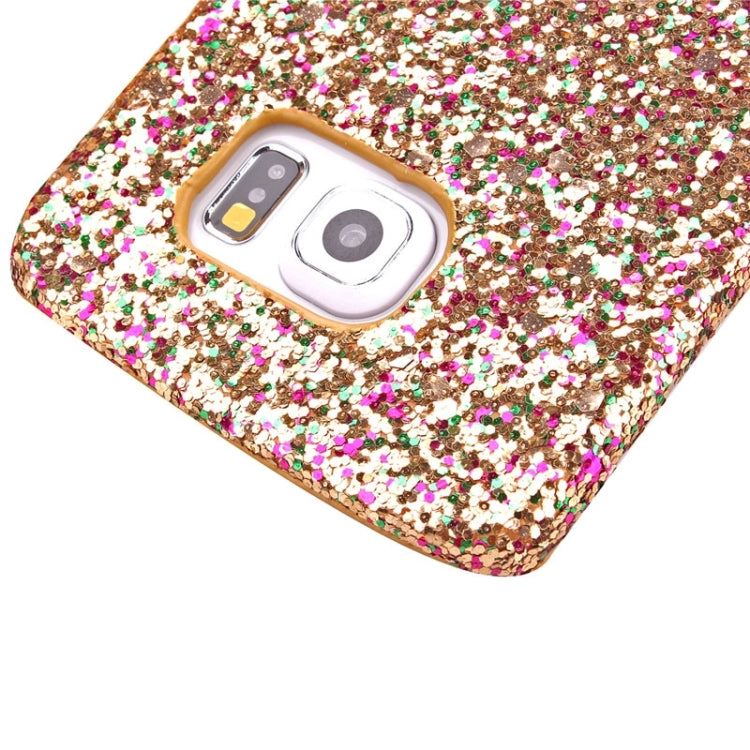 For Galaxy S6 Edge / G925 Ultra-Thin Shimmering Powder Pattern Paste Skin Protective Case