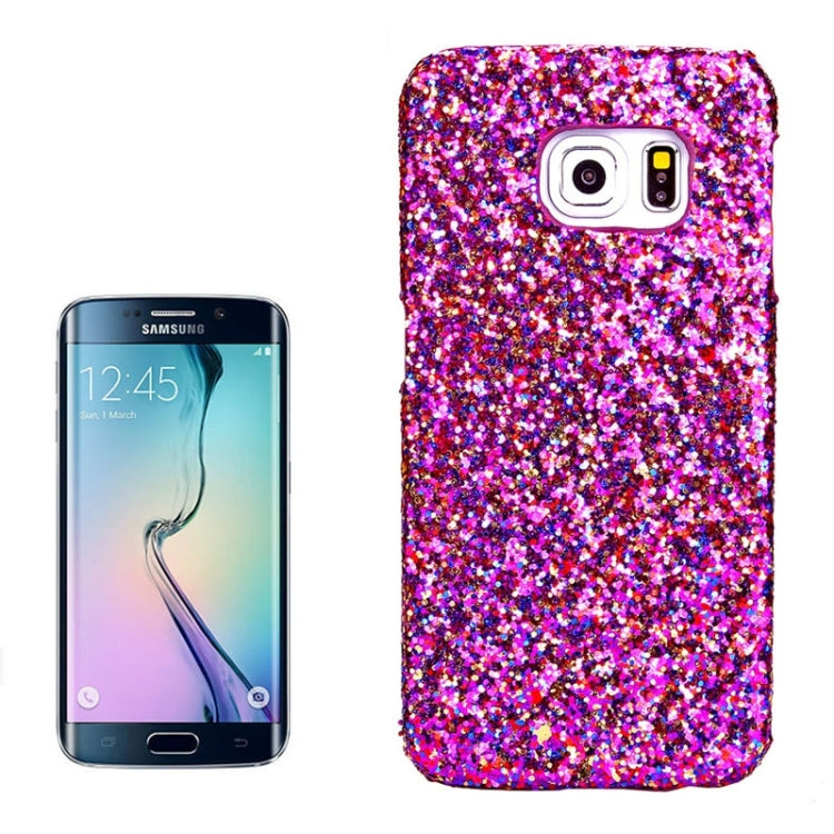For Galaxy S6 Edge / G925 Ultra-Thin Shimmering Powder Pattern Paste Skin Protective Case